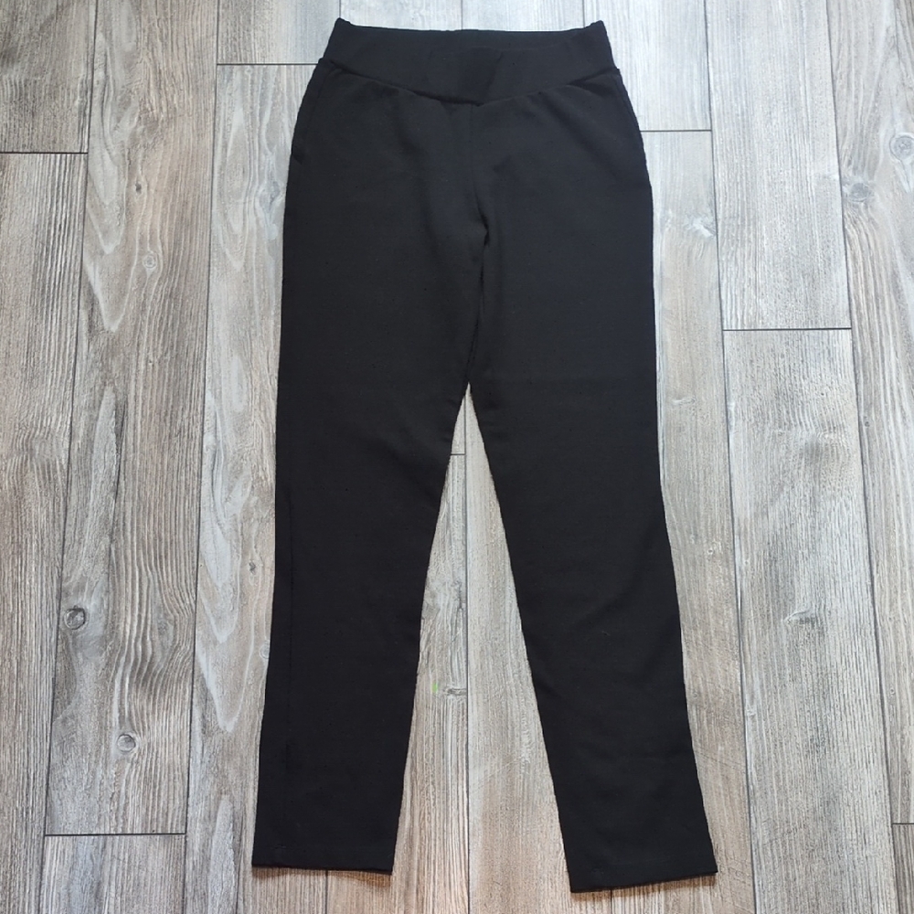 Blue Sky Black Pull-On Ponte Pants S